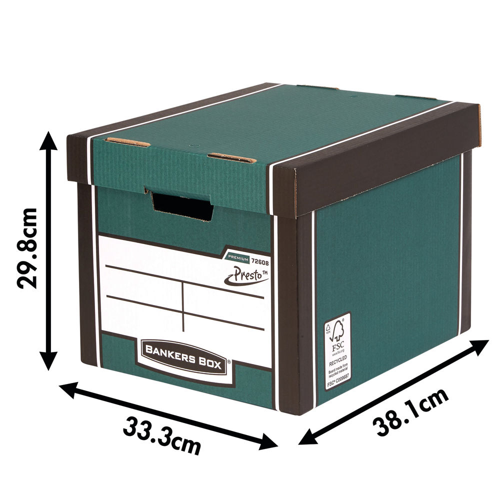 Bankers Box Premium Tall Box Green (Pack of 5)