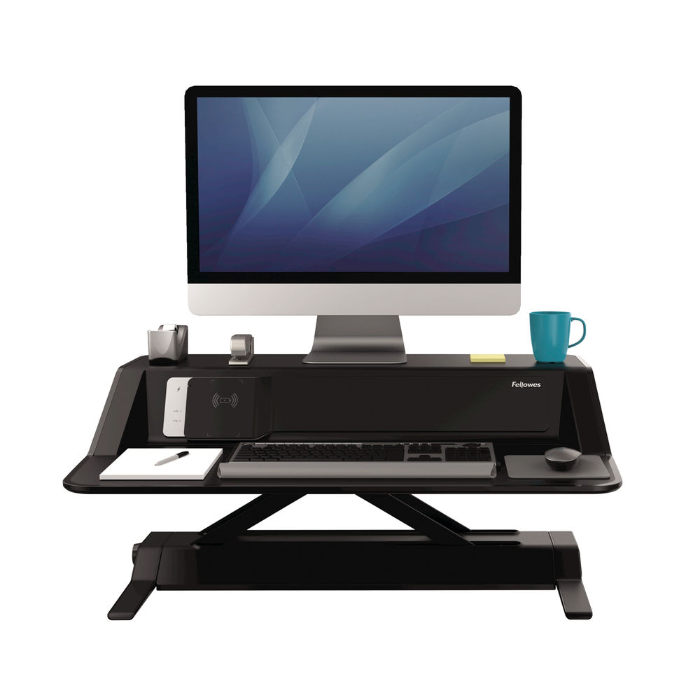 Fellowes Black Lotus DX Sit-Stand Workstation