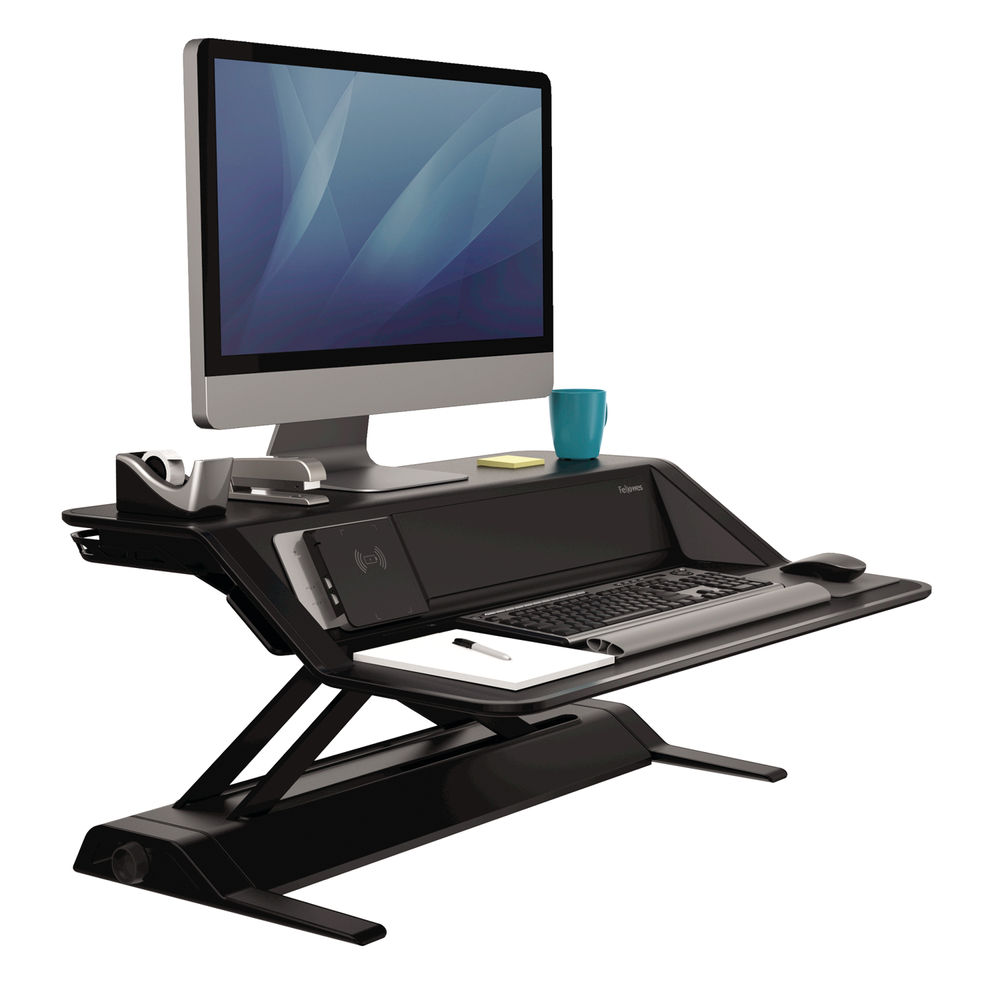 Fellowes Black Lotus DX Sit-Stand Workstation