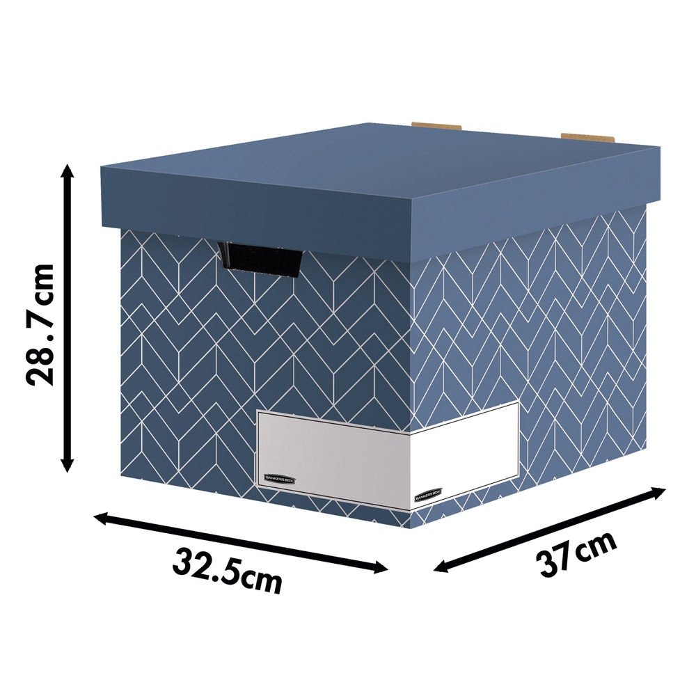 Bankers Box Blue Decor Storage Box (Pack of 5)