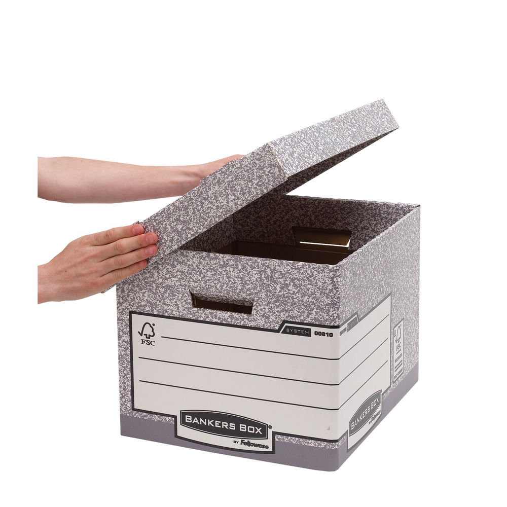 Bankers Box Large Grey Storage Box (Pack of 10)