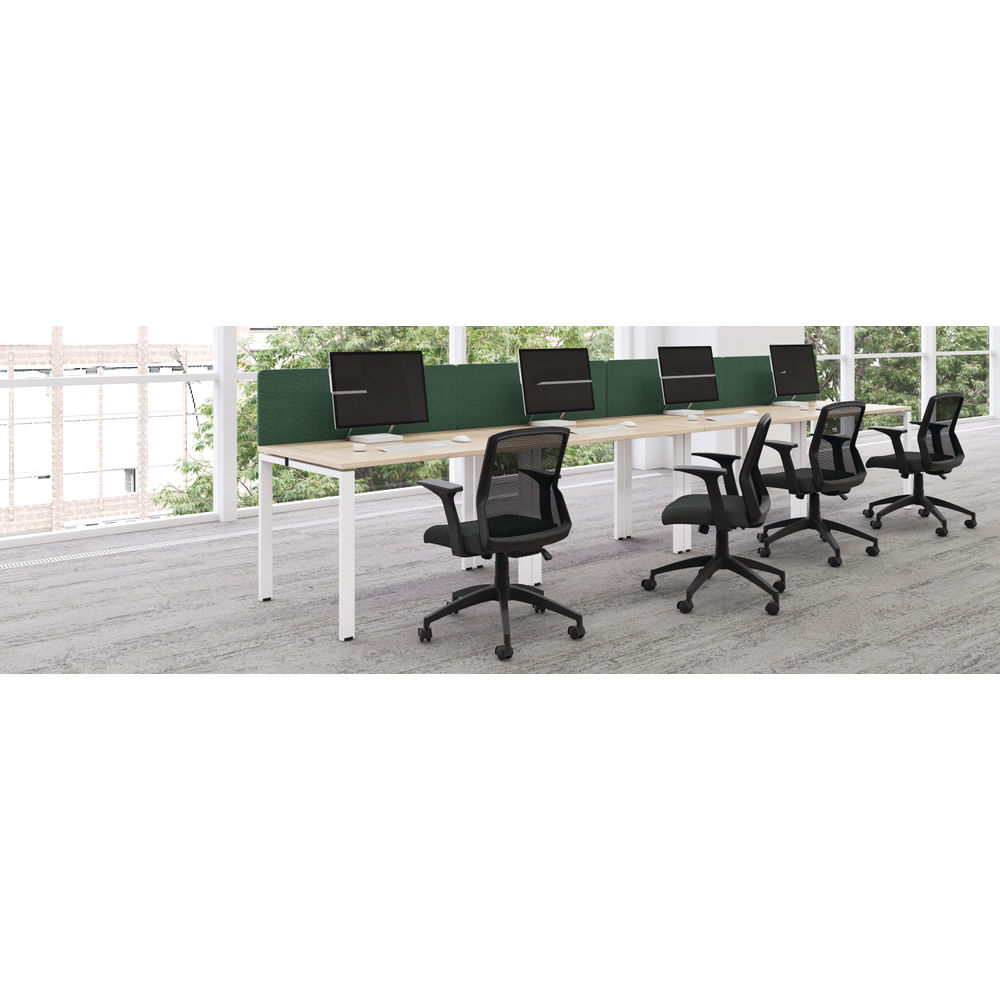 Jemini 1400x800mm White/White One Person Bench Desk