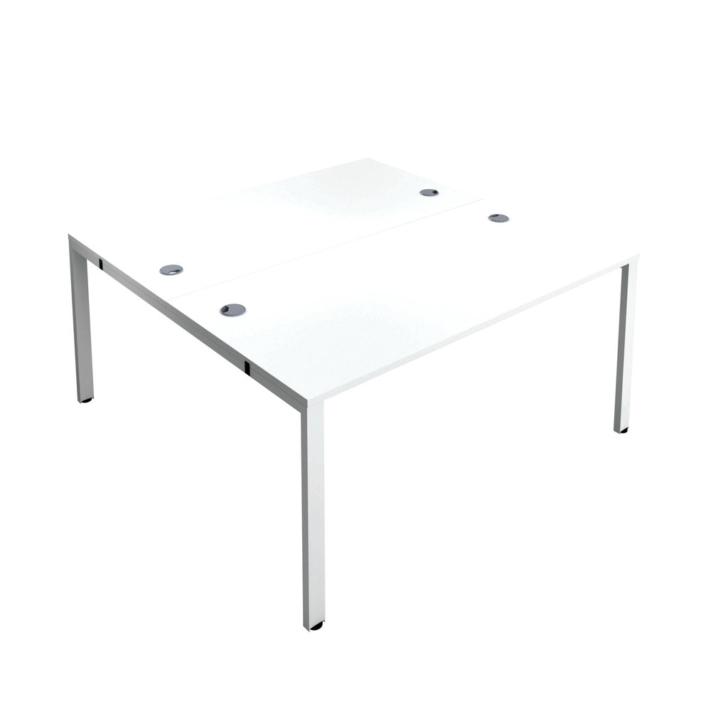 Jemini 1400x1600mm White/White Two Person Extension Desk