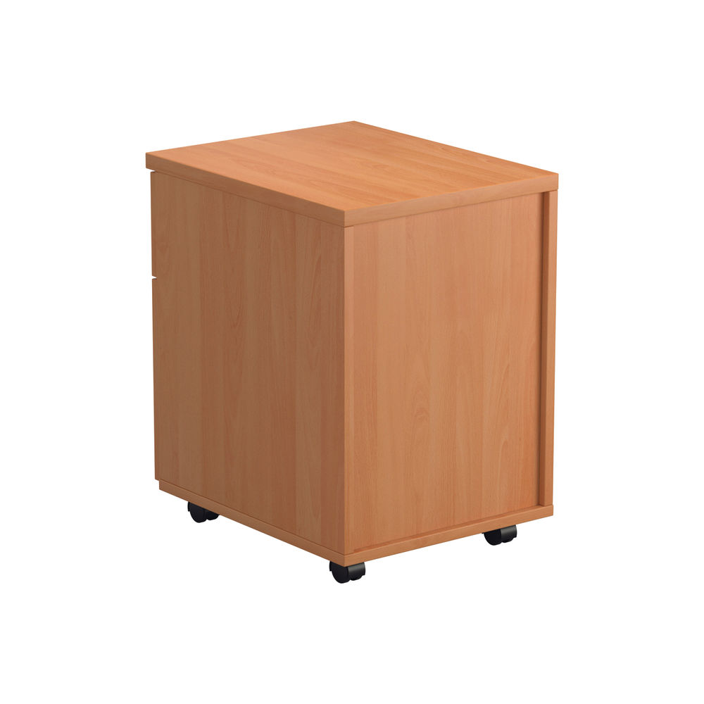 Jemini V2 H495mm Beech 2 Drawer Mobile Pedestal