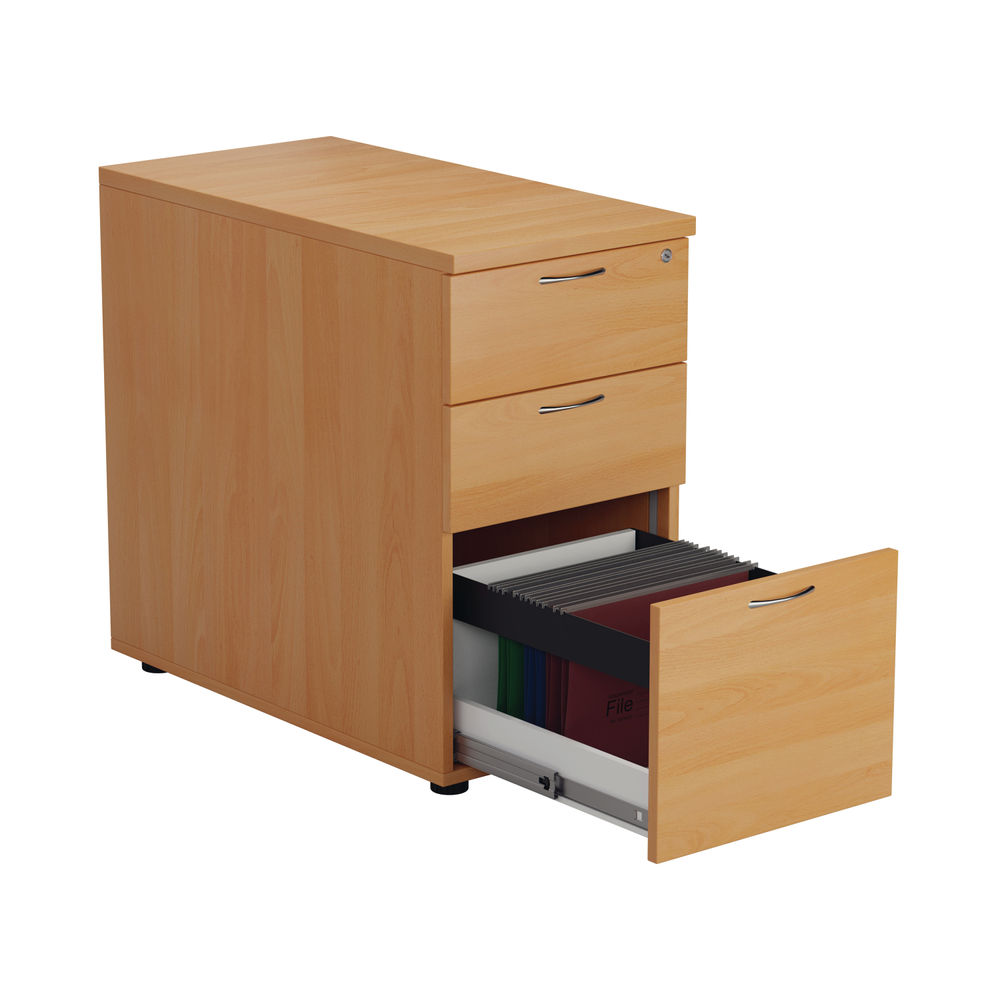 Jemini V2 H730mm Beech 3 Drawer Desk High Pedestal