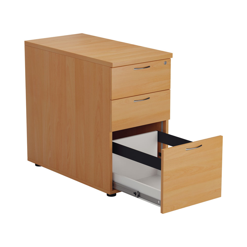 Jemini V2 H730mm Beech 3 Drawer Desk High Pedestal