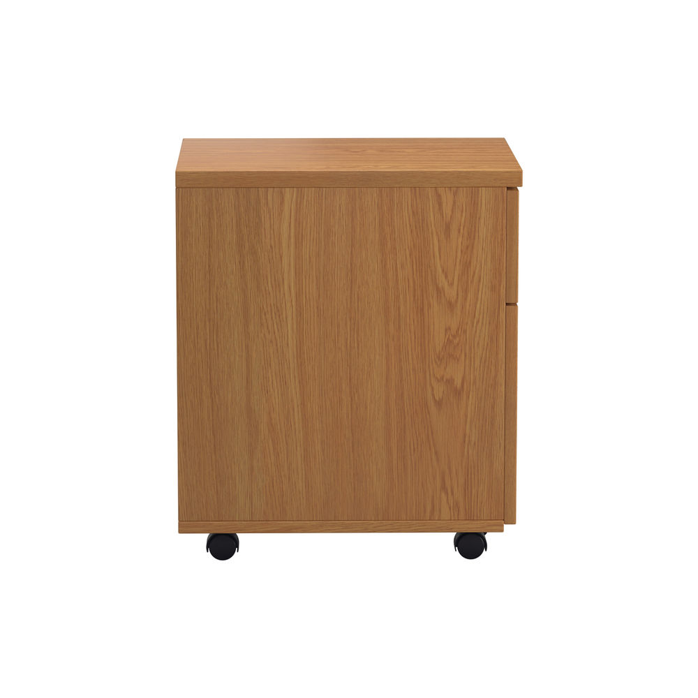 Jemini H595mm Nova Oak 2 Drawer Mobile Pedestal