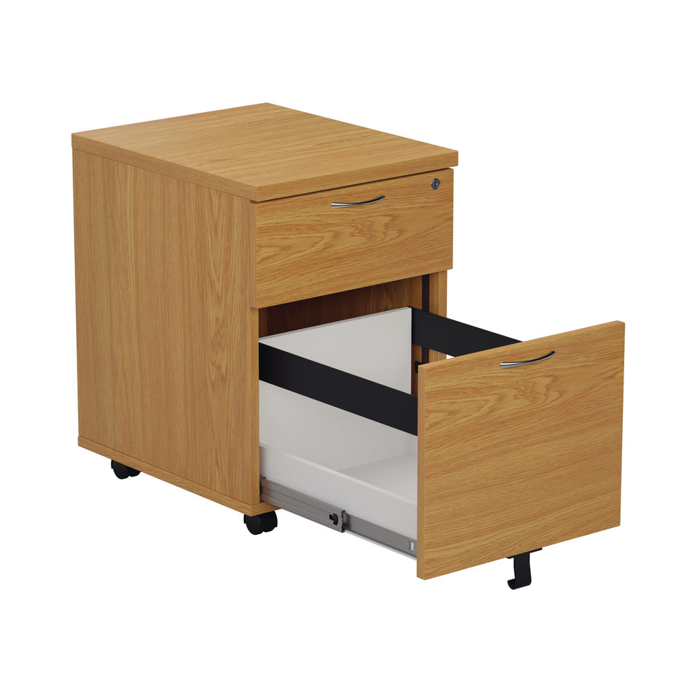 Jemini H595mm Nova Oak 2 Drawer Mobile Pedestal