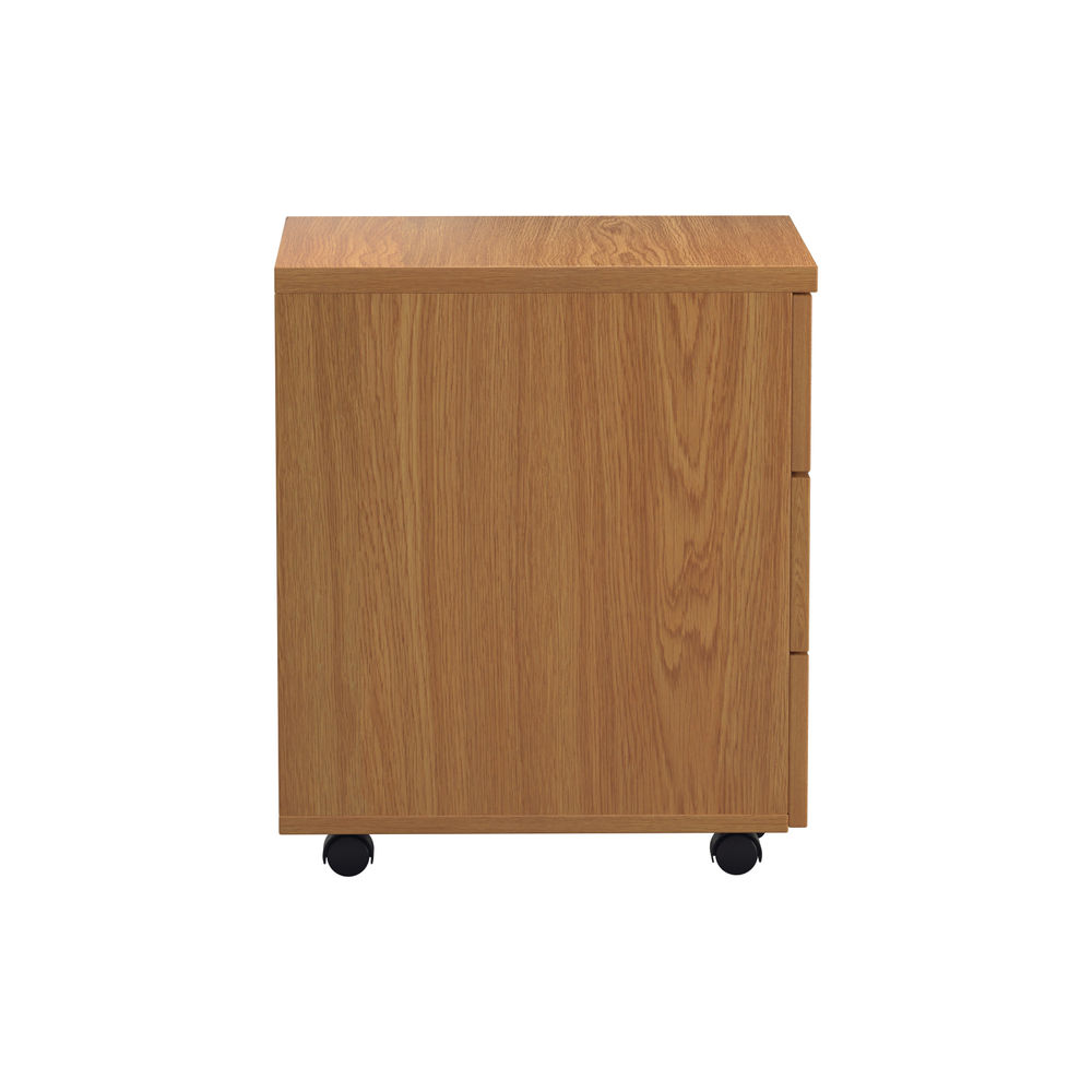 Jemini H495mm Nova Oak 3 Drawer Mobile Pedestal