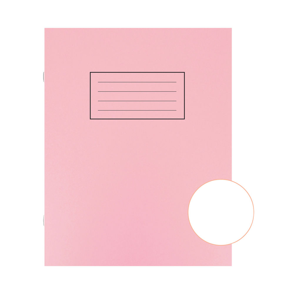 Silvine 229 x 178mm Pink Ruled Exercise Books, Pack of 10 | EX112