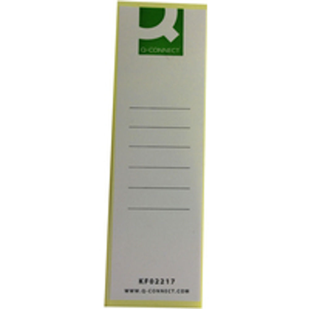 Q-Connect Lever Arch Spine Labels White (Pack of 10)