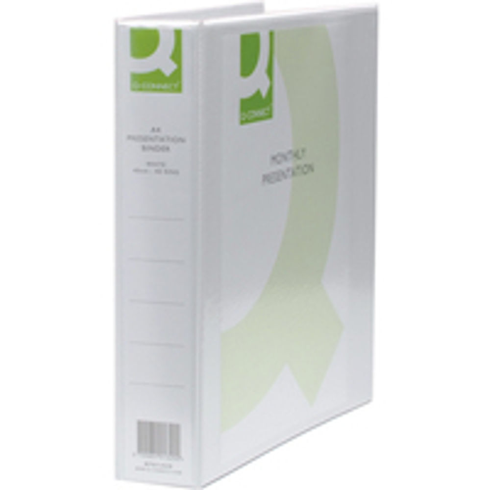 Q-Connect Presentation 40mm 4D Ring Binder A4 White (Pack of 6)