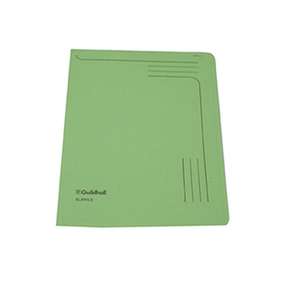 Guildhall Green Foolscap Slip Files 230gsm (Pack of 50)