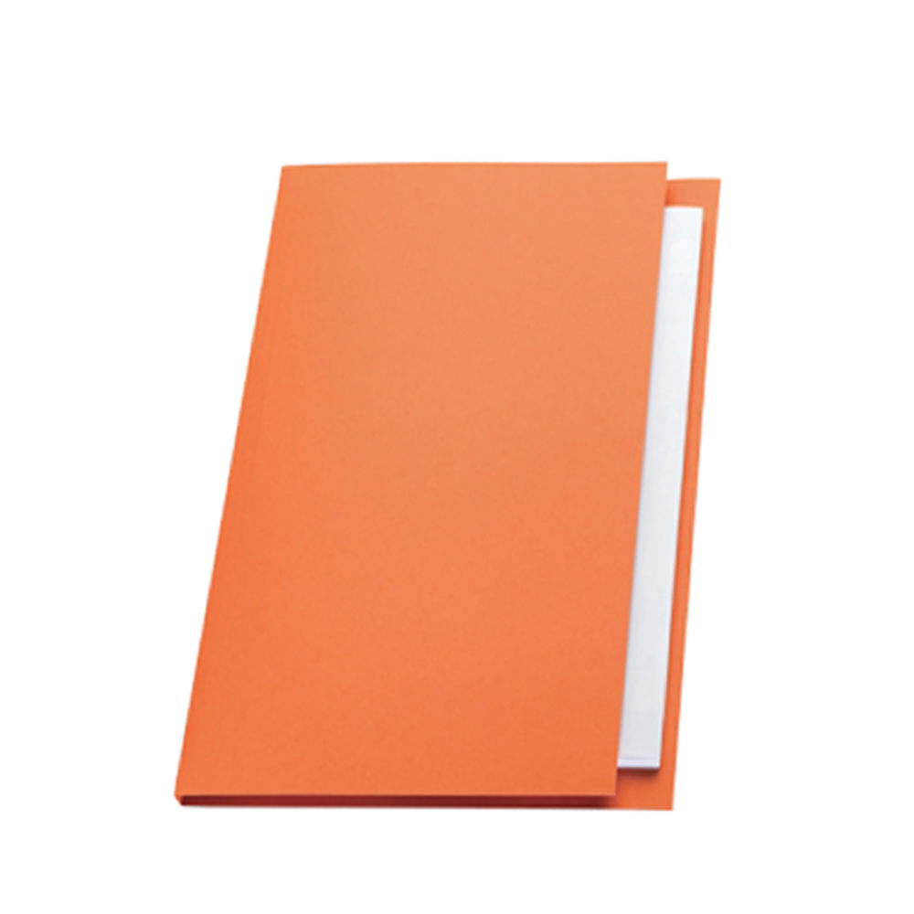 Guildhall Foolscap Square Cut Orange Folders 315gsm (Pack 100)