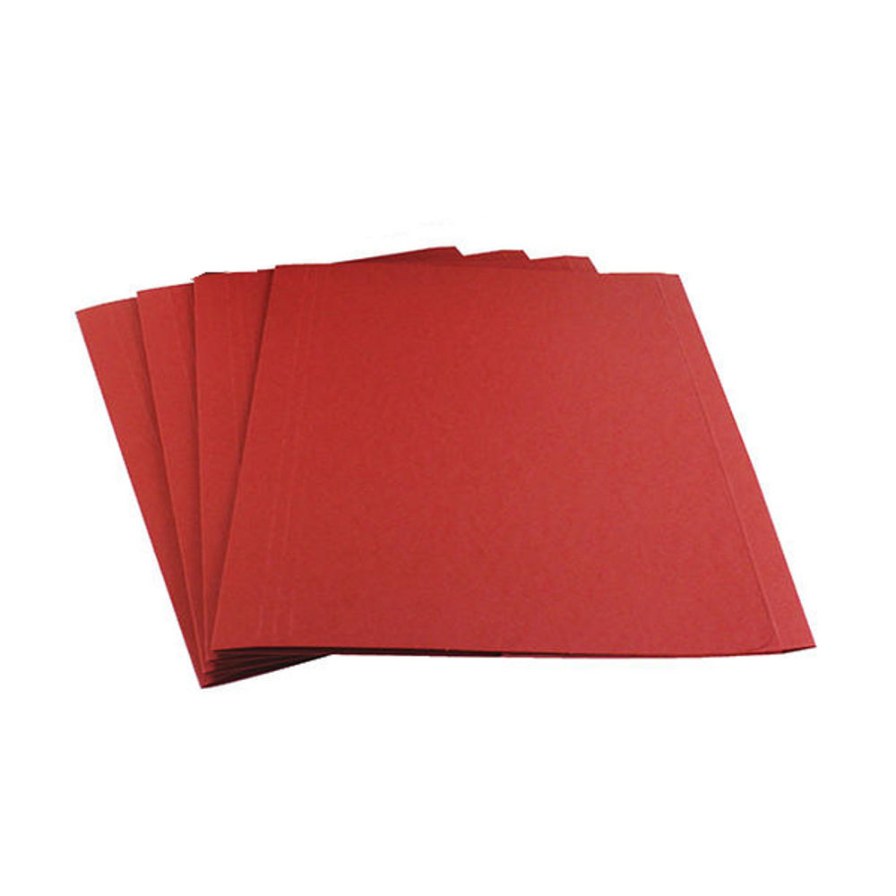 Guildhall Foolscap Square Cut Red Folders 315gsm (Pack of 100)