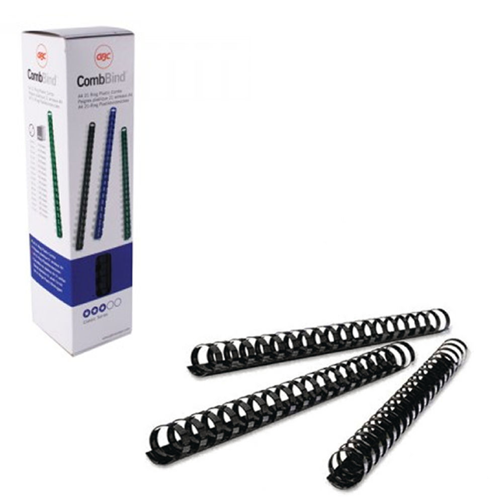 GBC A4 Black 38mm Binding Combs (Pack of 50)