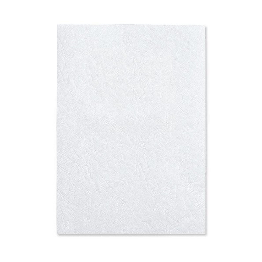 GBC LeatherGrain A4 White Binding Covers (Pack of 100)