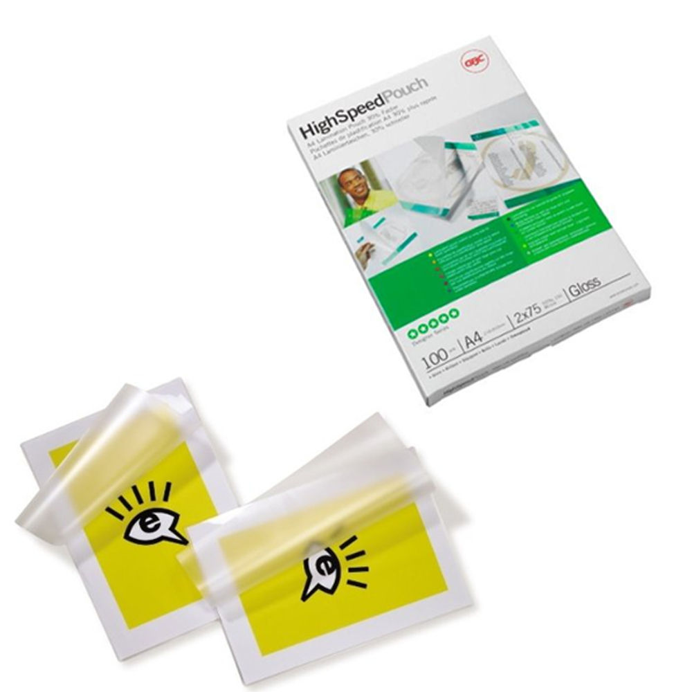 GBC A4 High Speed Gloss Laminating Pouches (Pack of 100)