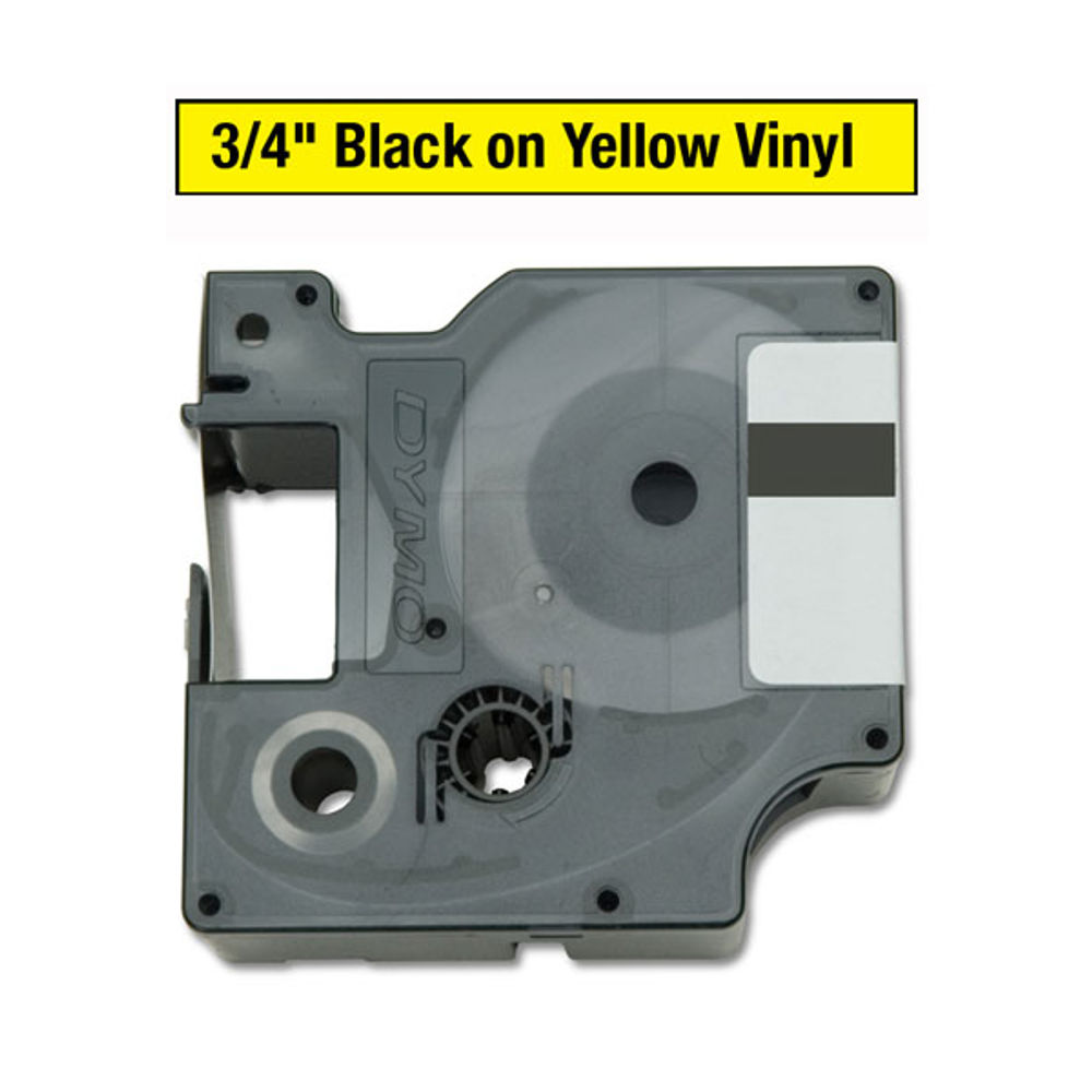 Dymo 18433 19mm x 5.5m Black on Yellow Rhino Tape