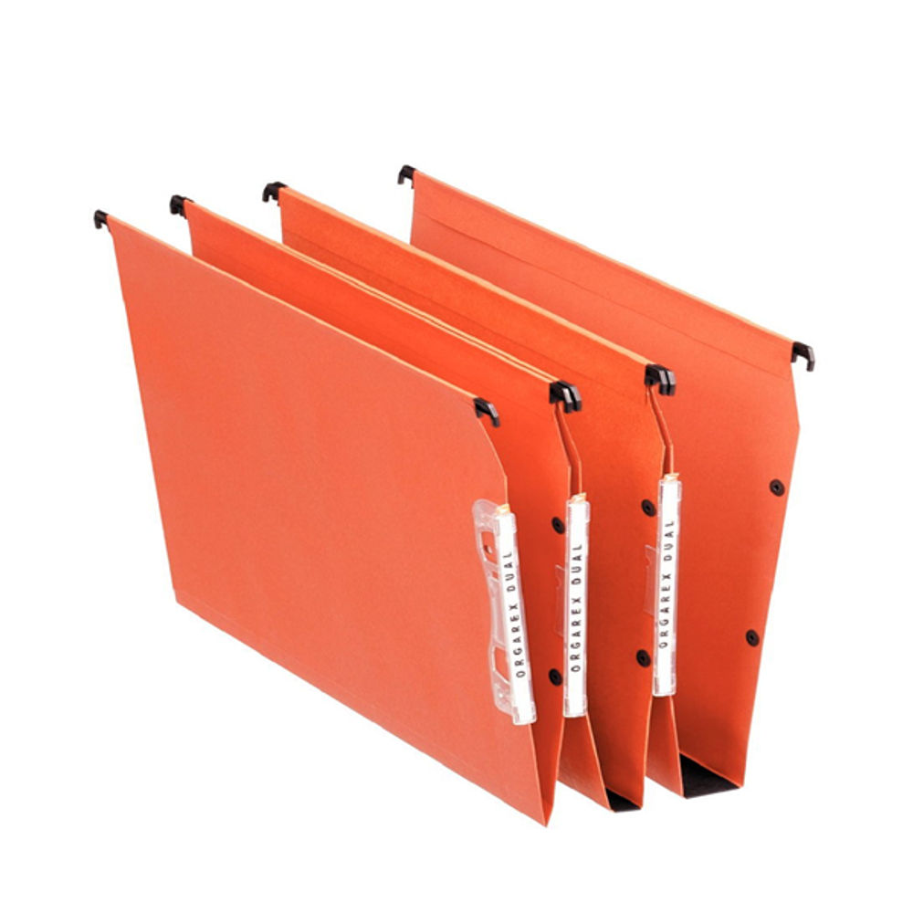 Esselte Orgarex A4 Orange 30mm Lateral File (Pack of 25)