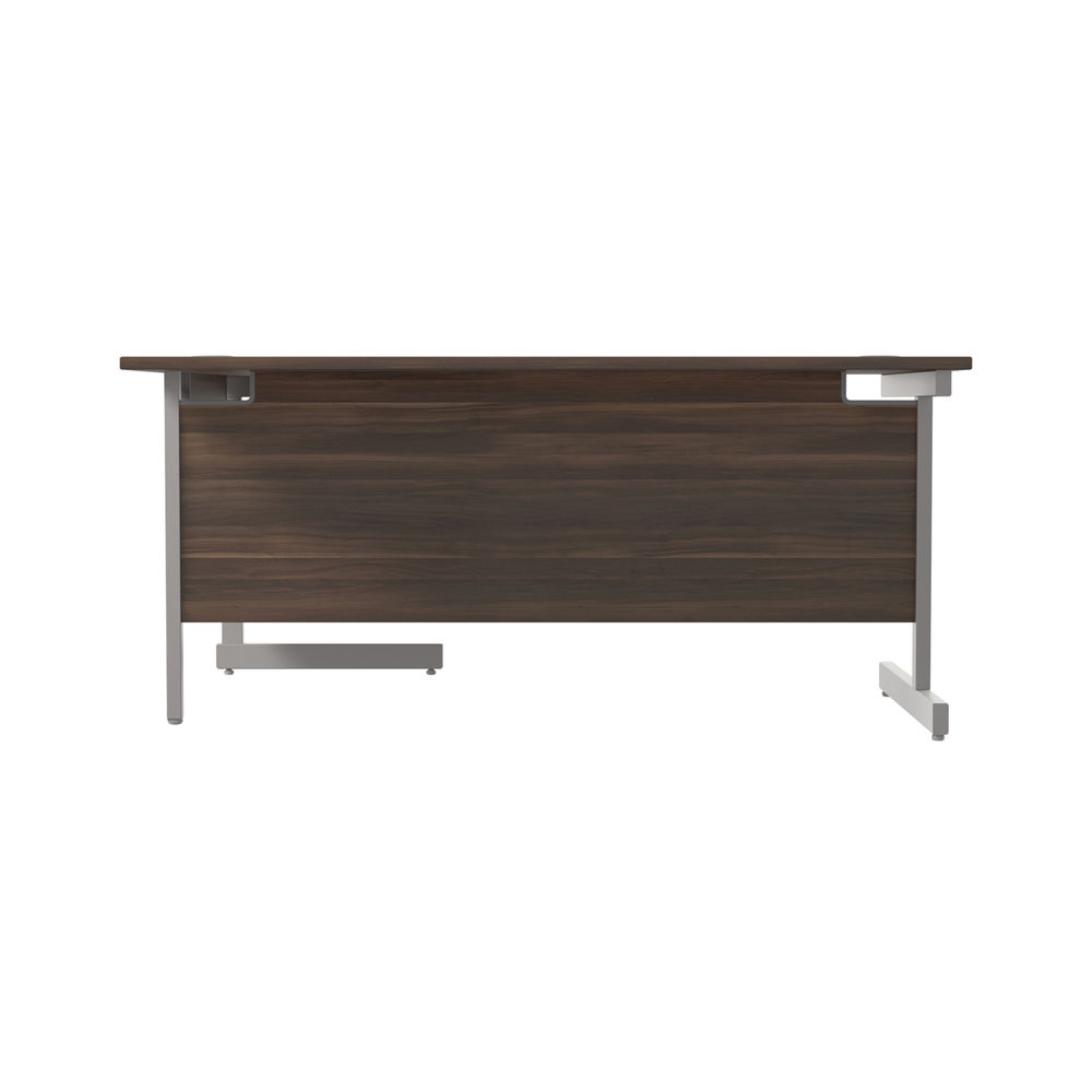 Jemini 1600mm Dark Walnut/Silver Right Hand Radial Desk