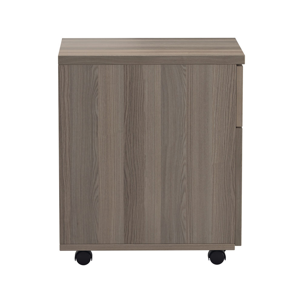 Jemini H595mm Grey Oak 2 Drawer Mobile Pedestal