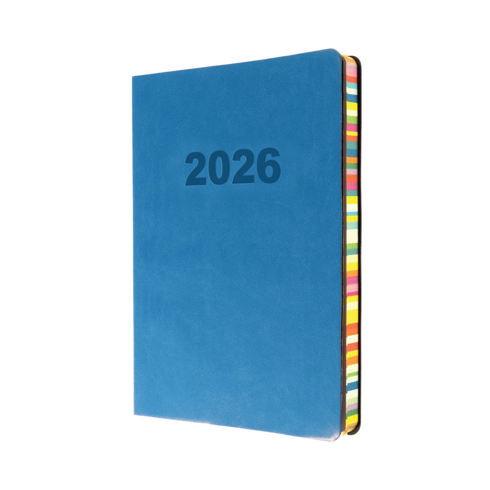 Collins Edge Rainbow Diary Week To View A5 Blue 2026 ED153.U57-26