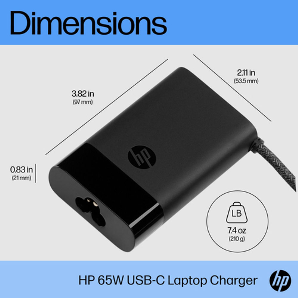 HP USB-C 65W Laptop Charger