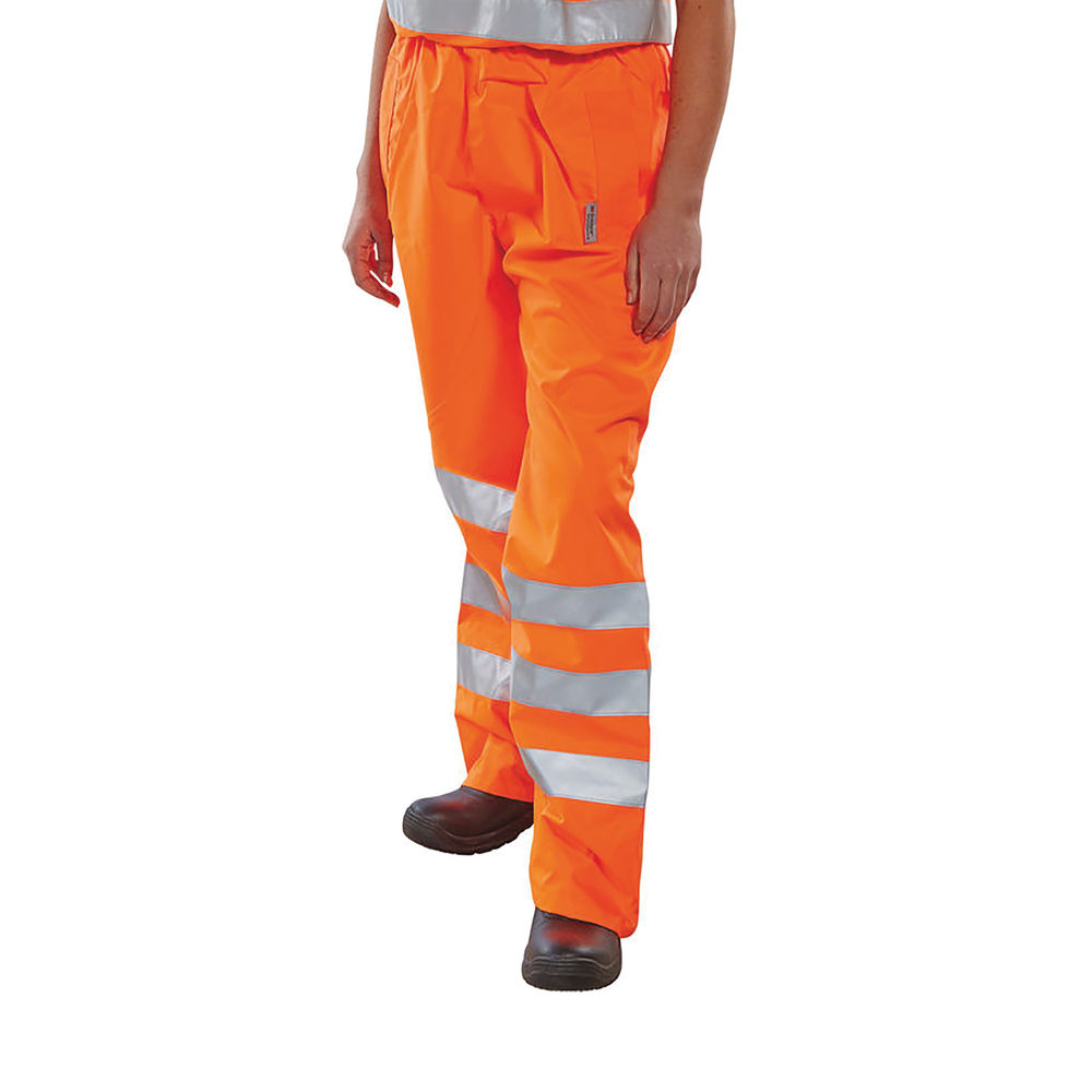 Beeswift Birkdale High Visibility Breathable Trousers Orange Small BITORS