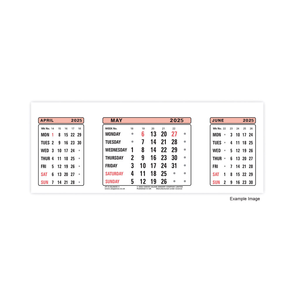 At-A-Glance Calendar Refill 2025 3SR25