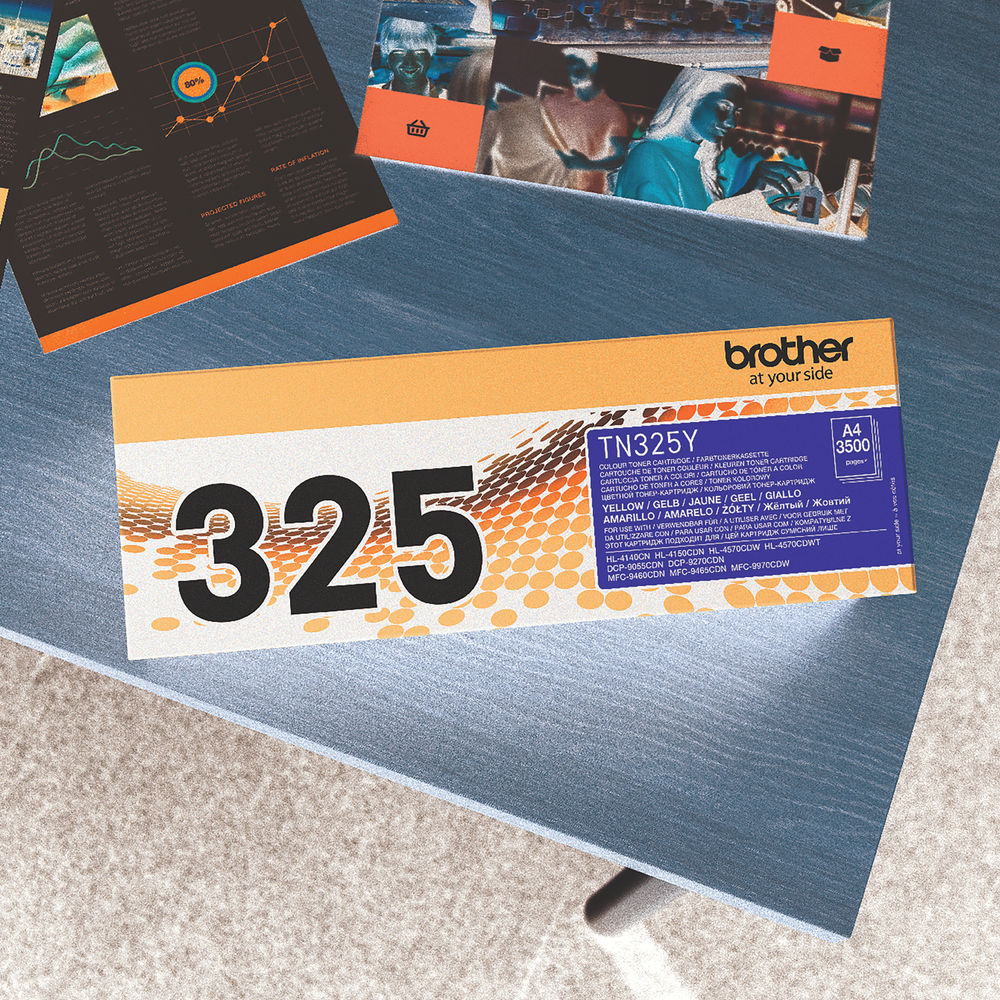 Brother TN-325 Yellow Toner Cartridge - TN325Y