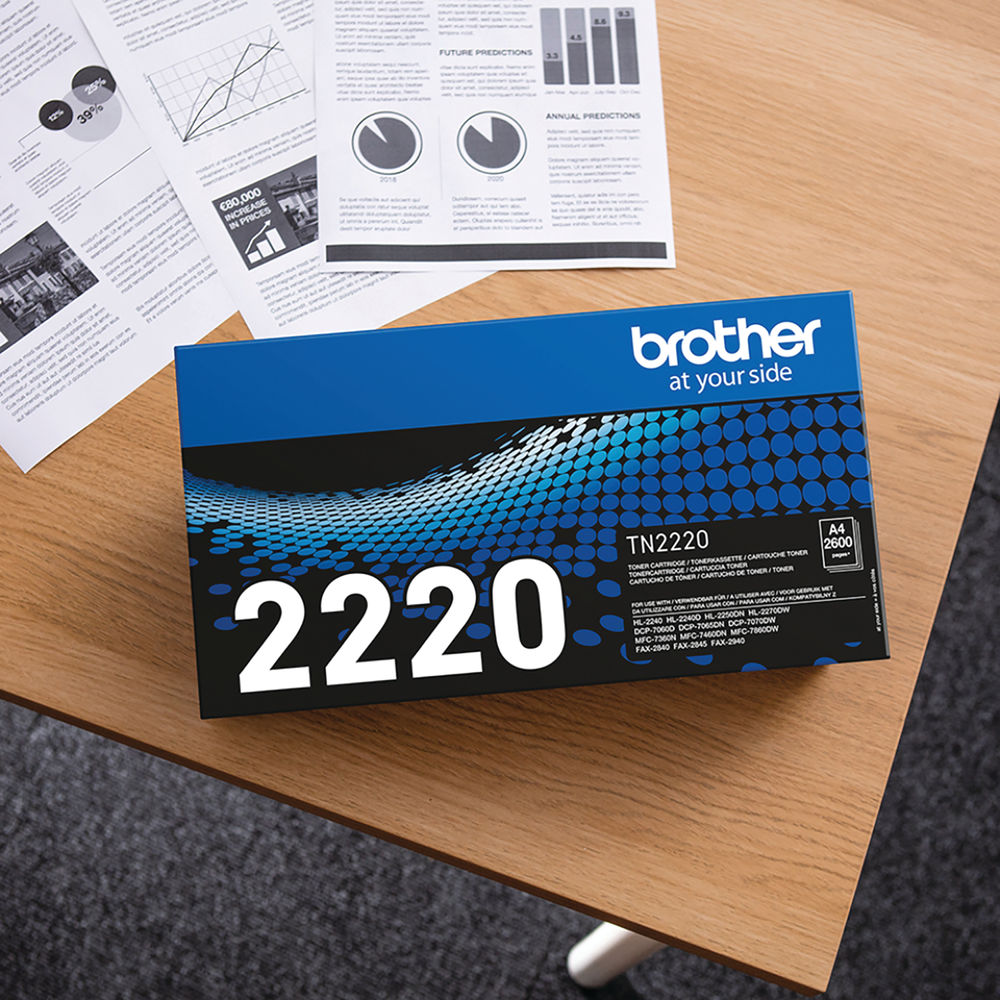 Brother TN2200 High Capacity Black Toner Cartridge - TN2220