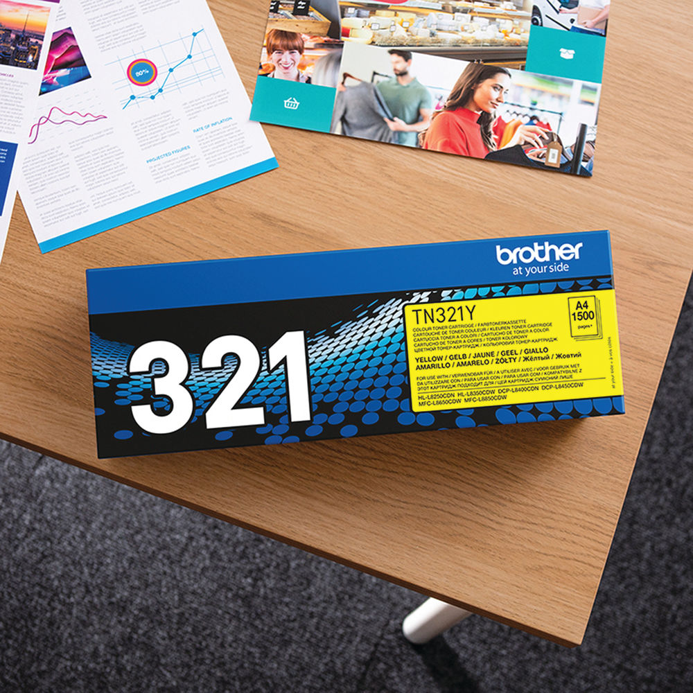 Brother TN321Y Yellow Toner Cartridge - TN321Y