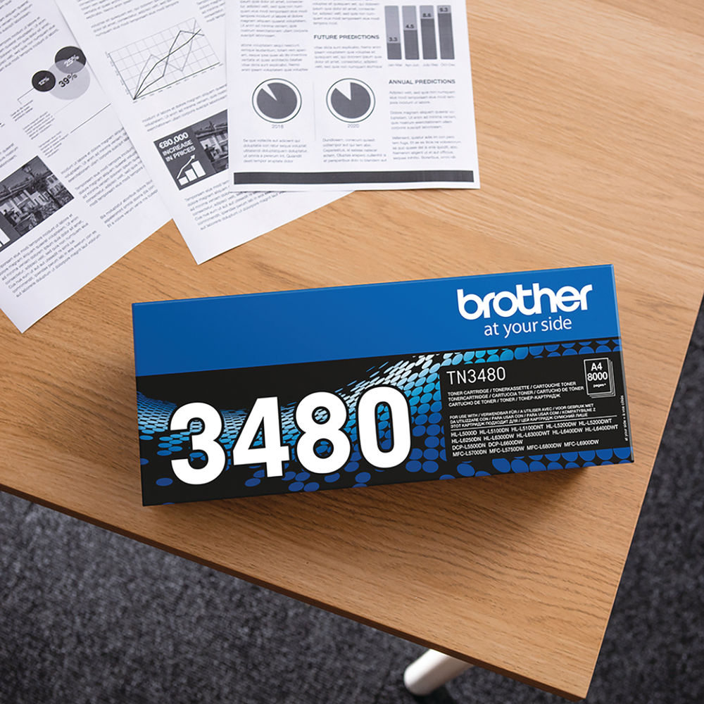 Brother TN3480 High Capacity Black Toner Cartridge - TN3480