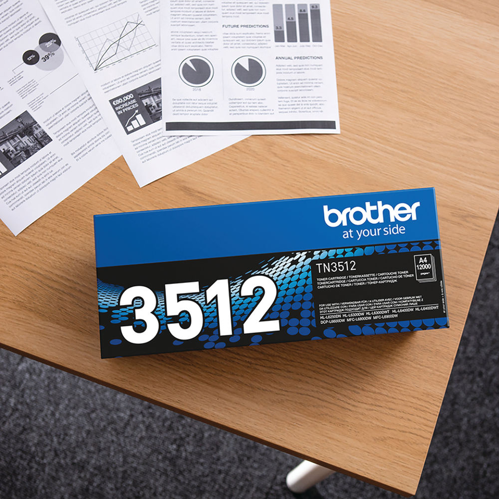 Brother 3512 Black Super High Yield Toner Cartridge - TN3512