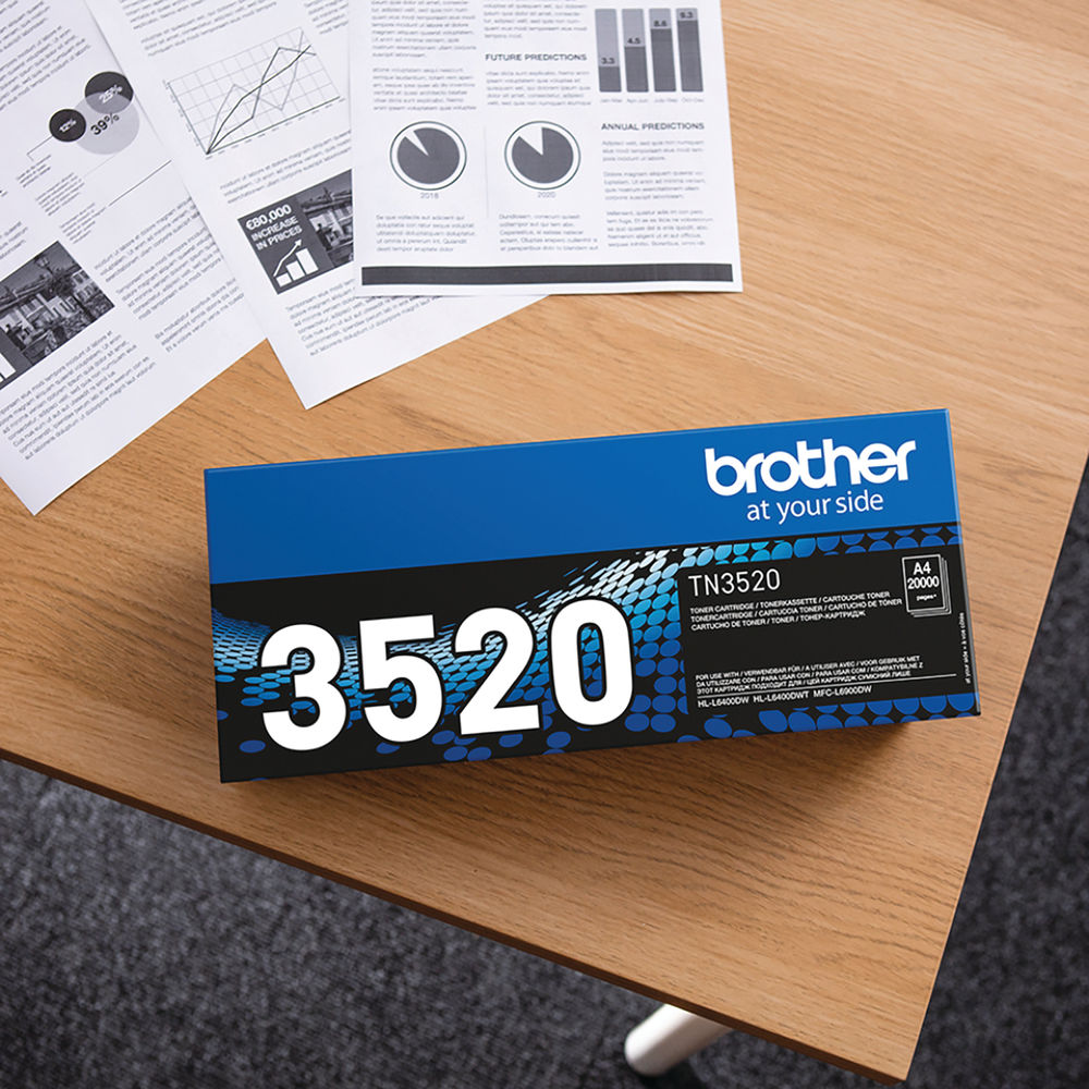 Brother 3520 Ultra High Capacity Black Toner - TN3520