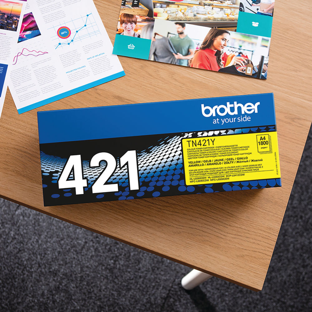 Brother 421 Yellow Toner Cartridge - TN421Y