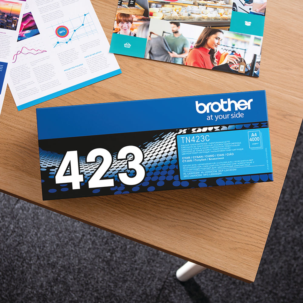 Brother 423 Cyan High Capacity Toner Cartridge - TN423C