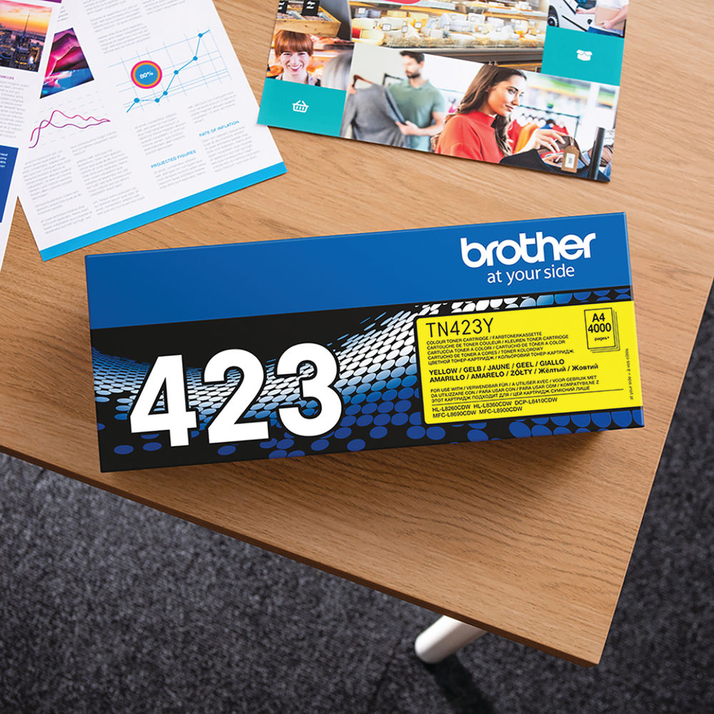 Brother 423 Yellow High Capacity Toner Cartridge - TN423Y