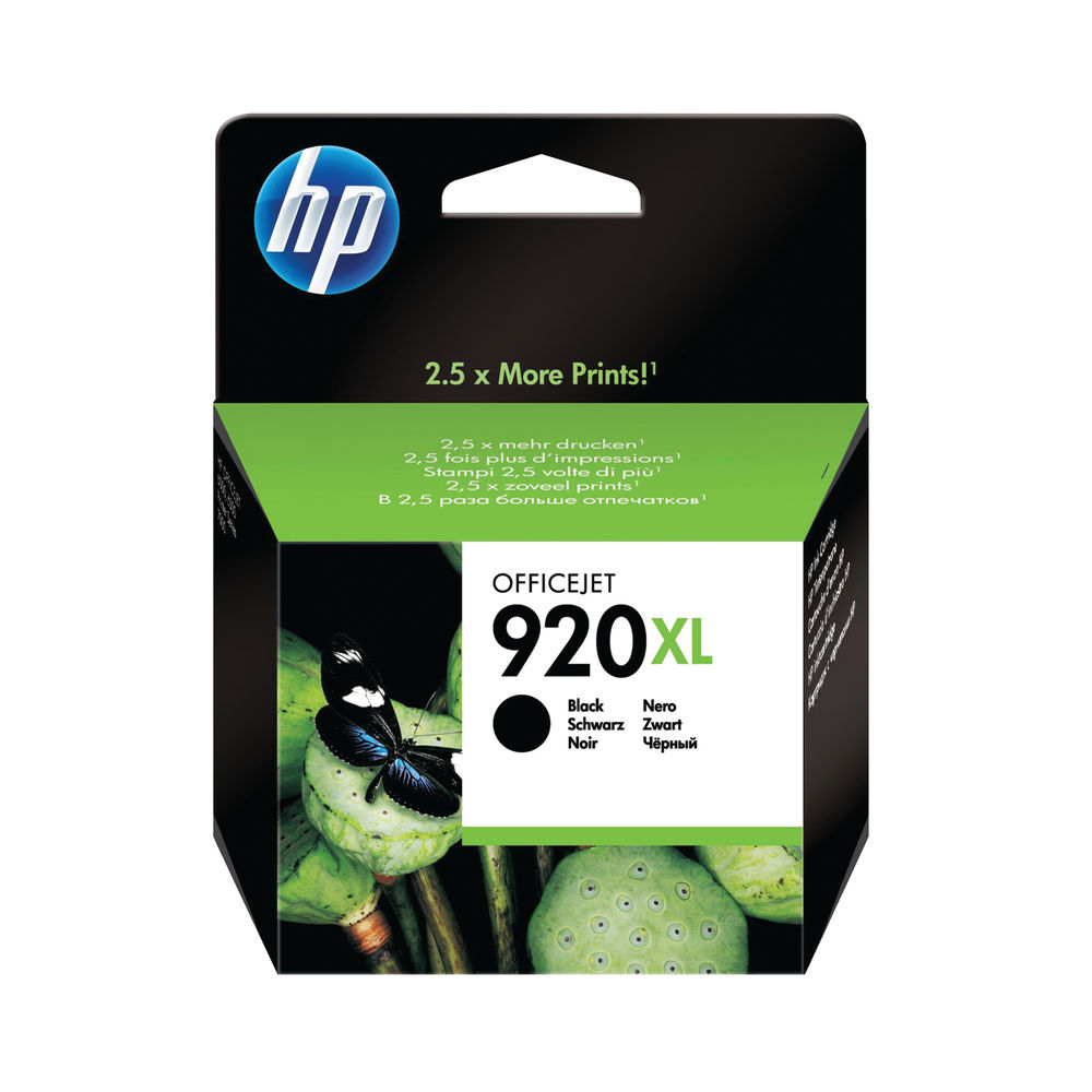 HP 920XL Black High Yield Ink Cartridge | CD975AE