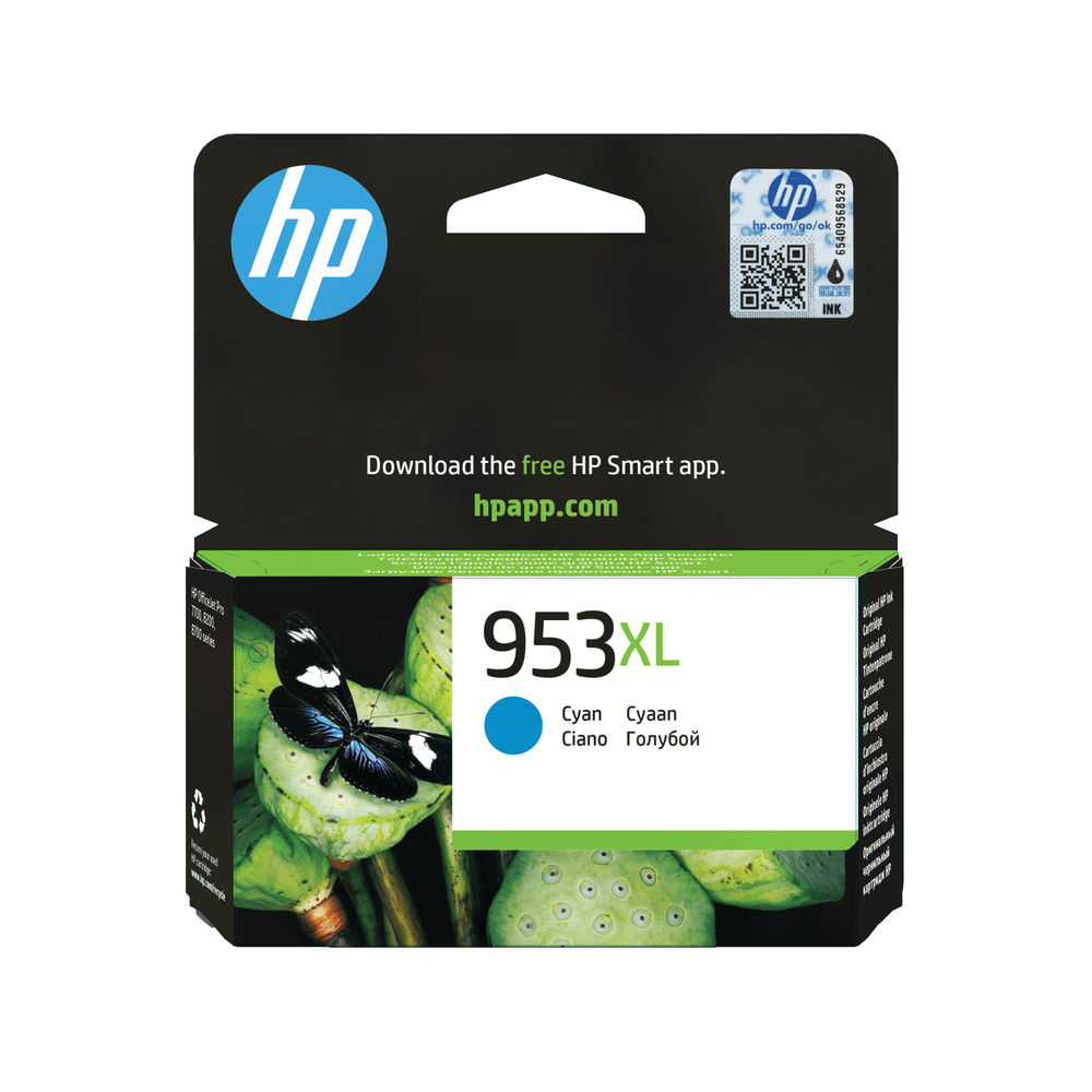 Hp 953xl Original Ink Cartridge High Yield Cyan F6u16ae