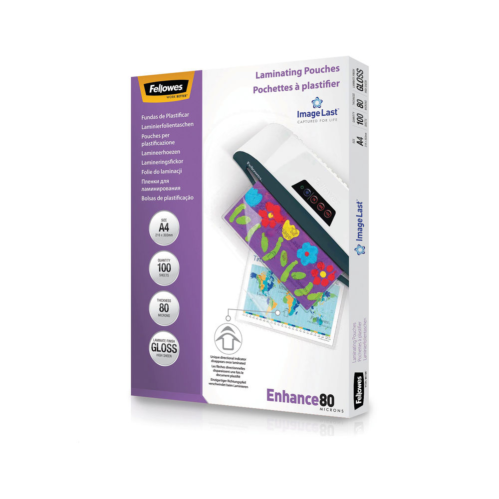 Fellowes A4 Laminating Pouch 160 Micron (Pack of 100) 55306101