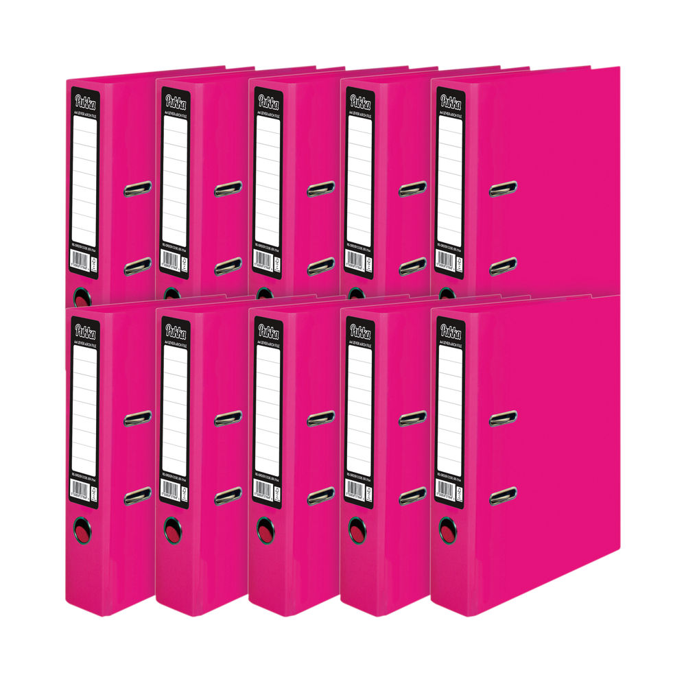 Pukka Brights Lever Arch File A4 Pink (Pack of 10) BR-7764