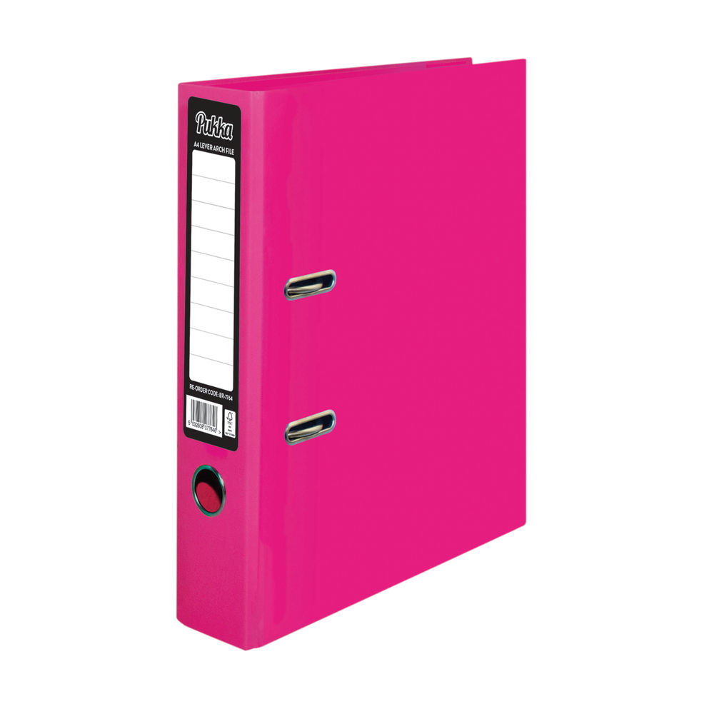 Pukka Brights A4 Pink Lever Arch File (Pack of 10) BR7764