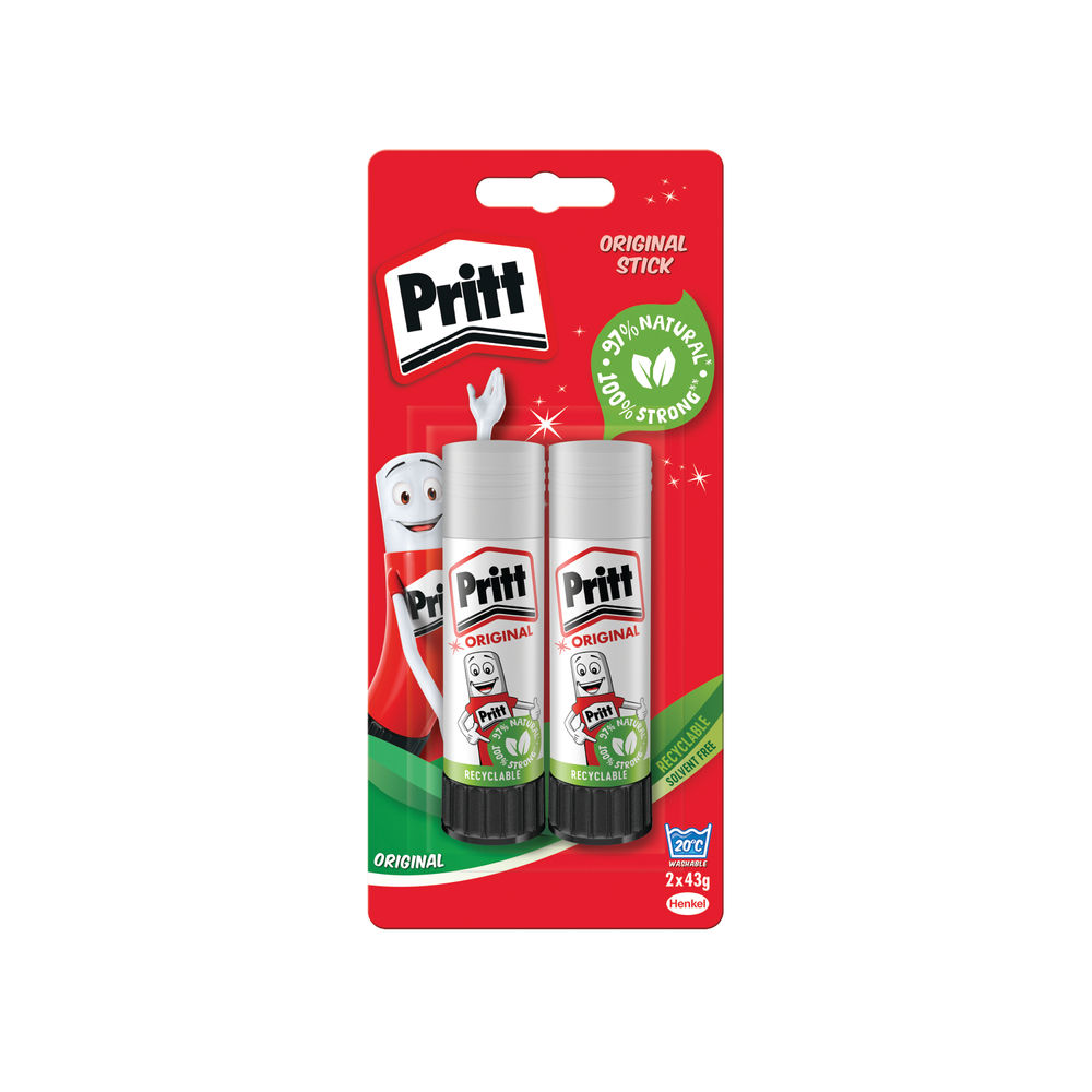 Pritt Stick Glue Stick 43g (Pack of 2)