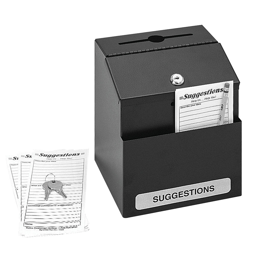 Safco Locking Suggestion Box Black 4232BL