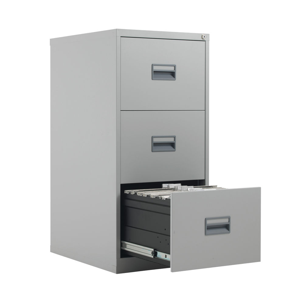 Talos H1000mm Grey 3 Drawer Filing Cabinet
