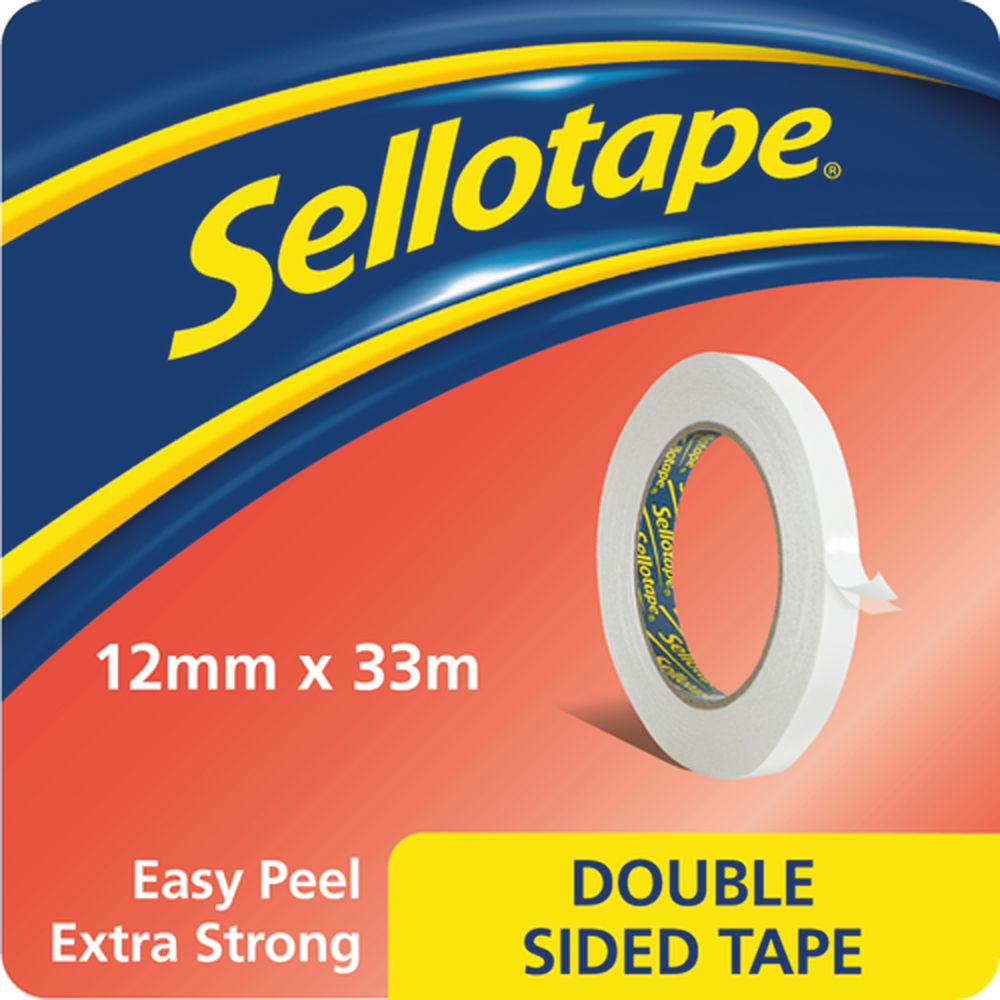 Sellotape Double Sided Tape 12mmx33m (Pack of 8)