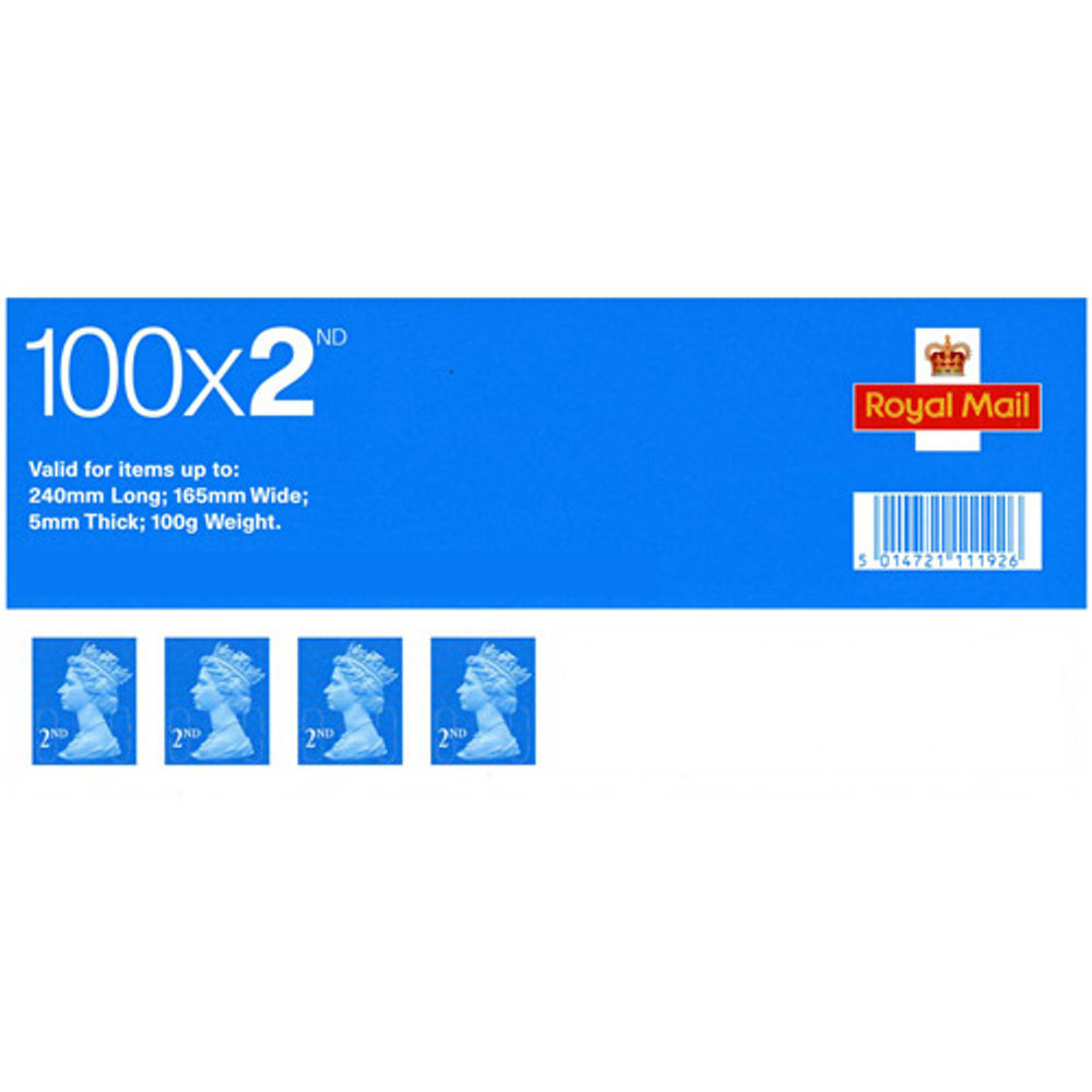 2nd Class Postage Stamps, Sheet of 100 SDN2