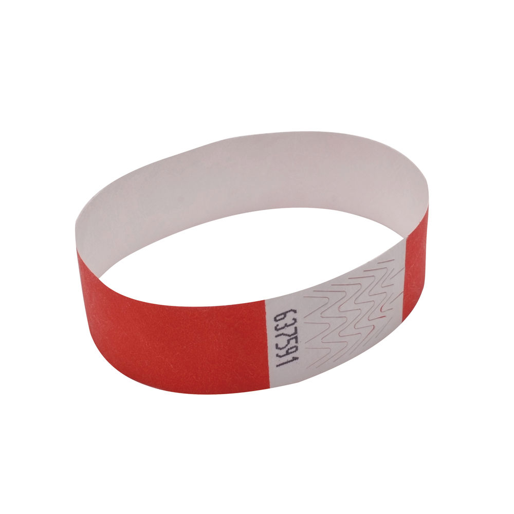 Announce Wrist Bands 19mm Warm Red (1000 Pack) AA01839